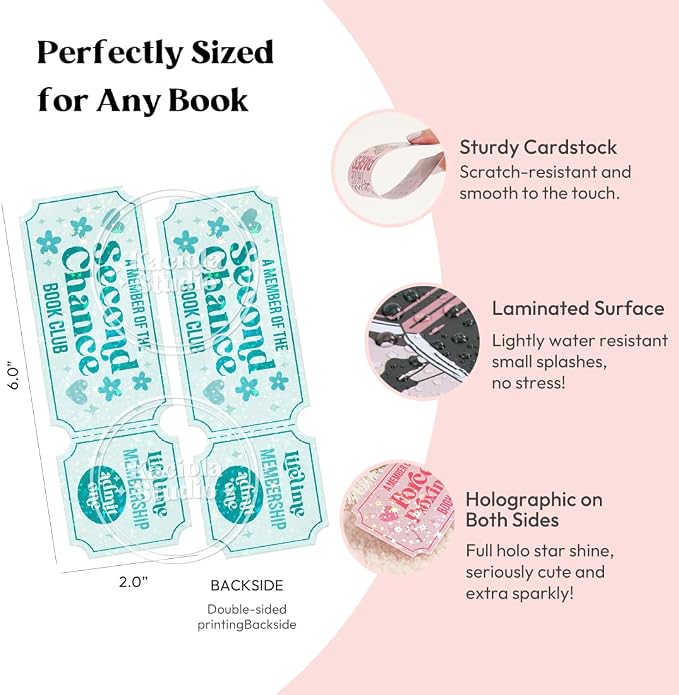 Kaciola Studio 16PCS Book Club Gifts Glitter Bookmarks, Funny Bookmarks for Women, Double Sided Bookmark Bulk Booklover Gifts, Book Accessories for Reading Bookclub Party Favors