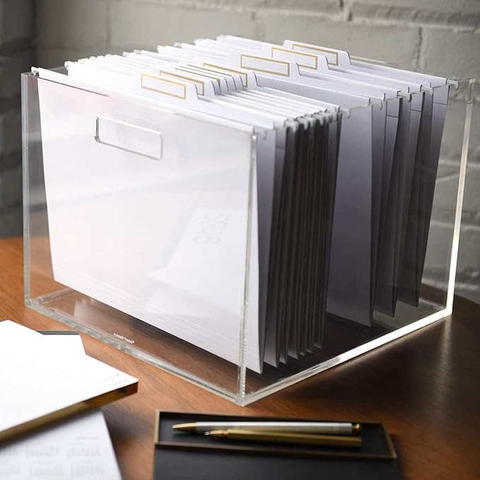 russell+hazel White Hanging File Folders, 10 Count, 11.75" x 9.3