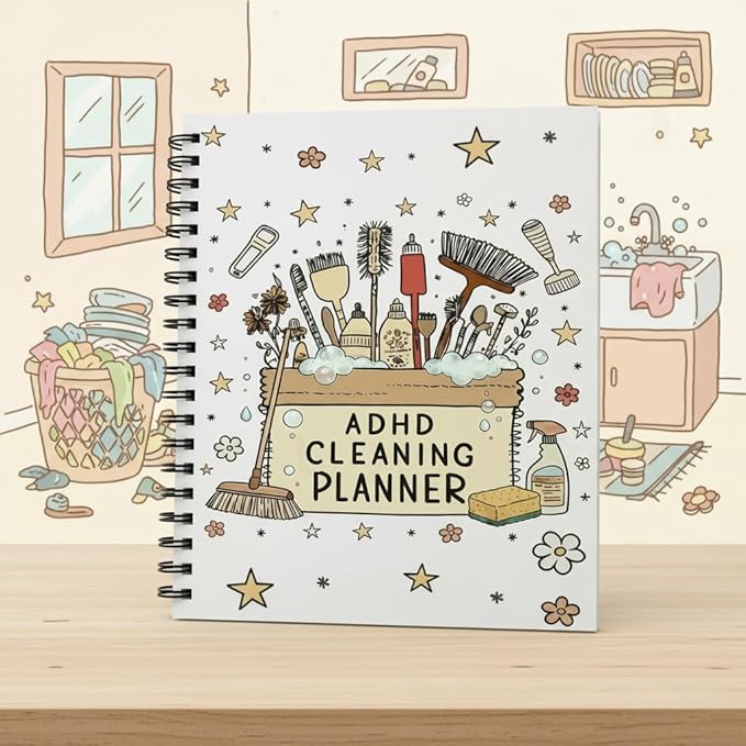 ADHD Cleaning and Organizing Planner – ADD Cleaning Planner for ADHD Cleaning Schedule, Household Daily Cleaning Schedule Planner for Adults Women