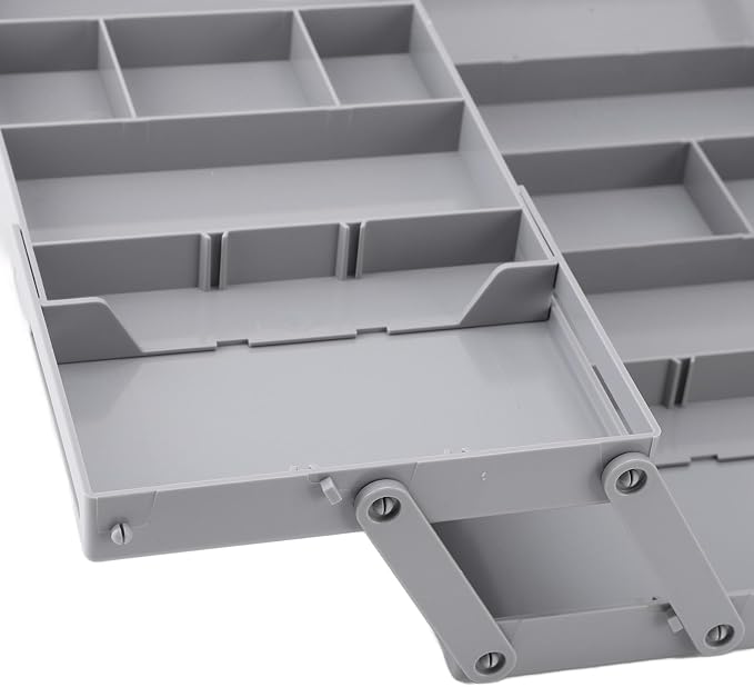 AMAKO Expandable Desk Organizer Tray: 3 Tier Drawer Organizer,for Jewelry, Cosmetic, Utensils & Office Supplies, Multi Level Storage Solution (2 Tier)