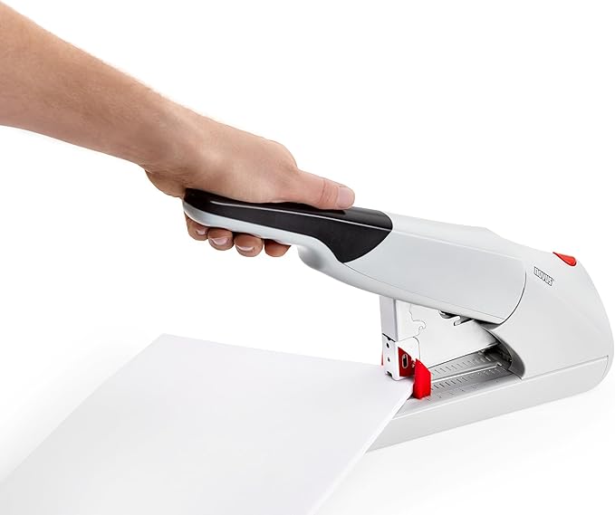 Novus B56 Heavy Duty Stapler, 200 Sheet Capacity, Anti-Jam, 3" Stapling Depth w/ Adjustable Guide, Staple Bypass, German Engineered (023-0059)