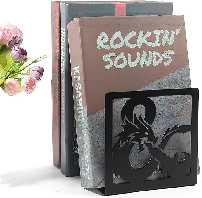 Book Ends, Bookends, Book Ends for Shelves, 1 Pair Non Skid Metal Book Divider Decorative Holder, Abstract Art Desgin Book Stopper Supports for Office, Home (1pair E)
