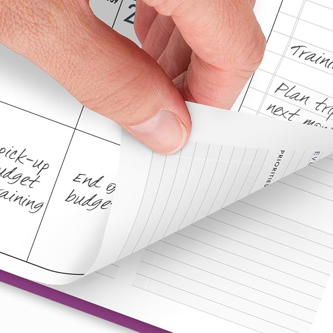 AT-A-GLANCE Planner 2025-2026 Academic, Weekly & Monthly, Half-Hourly Appointment Book, 8-1/4" x 11", Large, Monthly Tabs, Flexible Cover, Contemporary, Purple (70957X18)