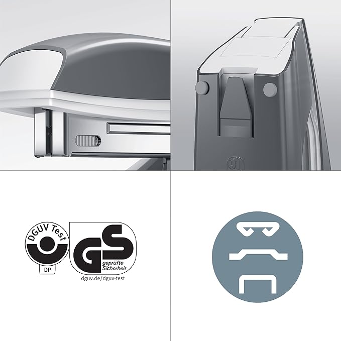 Leitz Stapler, 30 Sheet Capacity, Ergonomic Metal Body, Includes Staples, Wow Range, 55021001 - Black