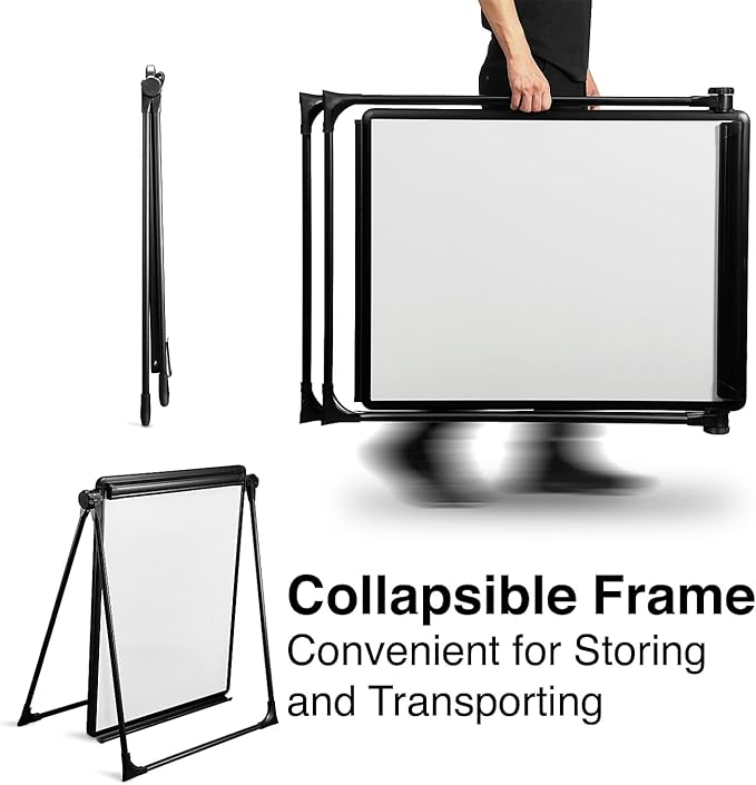 Staples Whiteboard/Flip Chart Easel, Black Frame