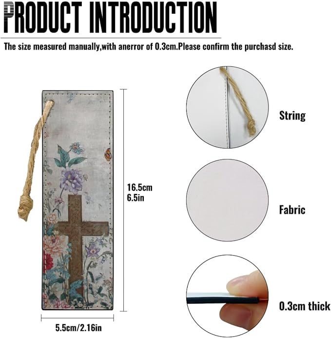 Vintage Style Floral and Cross Bible Case with Bookmark Waterproof Bible Cover Case for Women Lightweight Bible Bag with Handle Pockets Church Book Bag Grey