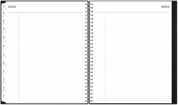 Blue Sky 2027 18 Month Large Print Monthly Planner Calendar, July 2026 - December 2027, 8" x 10", Monthly Layout, Flexible Cover, Durable Twin wire Binding, Laminated Tabs, Solid Black