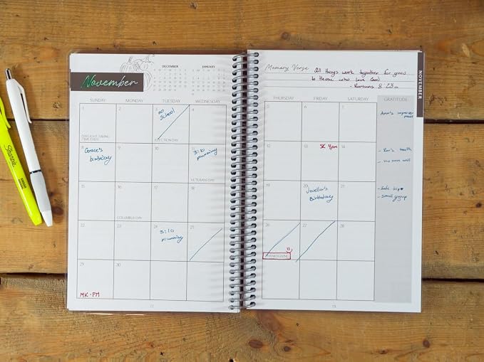 Pray & Plan Christian Teacher Planner | 2026-27 Mini Version | Daily Weekly Monthly Organizer | 6" x 9"