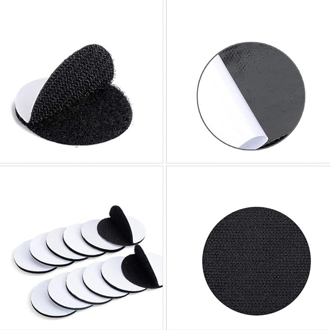 US 20-40 Pack Black Round Self Adhesive Tape Double Sided Sticky Carpet Gripper (2.36 Inch, 40)