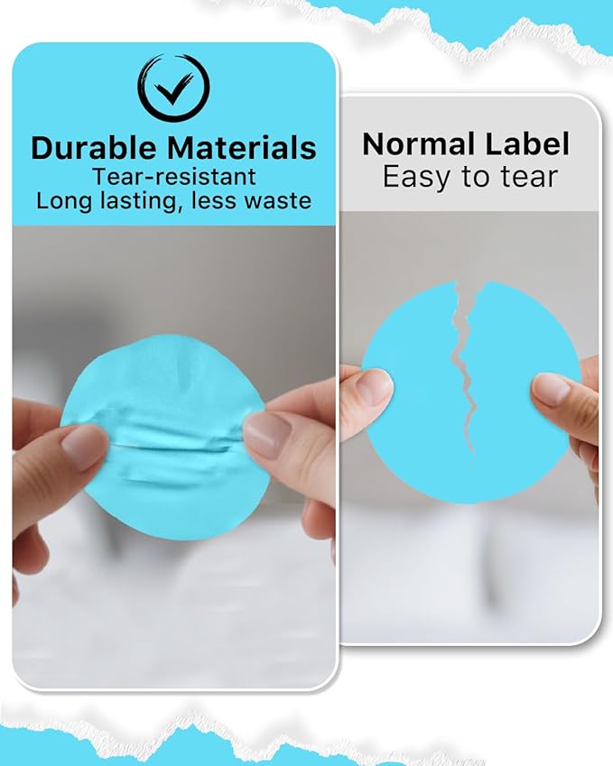 iEager 2 Inch Round Thermal Labels, Circle Thermal Printer Stickers, Durable Circular Label Printer Sticker for Business, Logo, Gift, 500 Labels/Roll, Blue