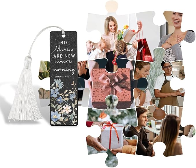 Christian Mercies Bookmark, Inspirational Gift for Believers, Uplifting Present for Spiritual Readers, Faith - Based Reading Gift, Unique Floral & Scripture Design Bookmark, WCB52