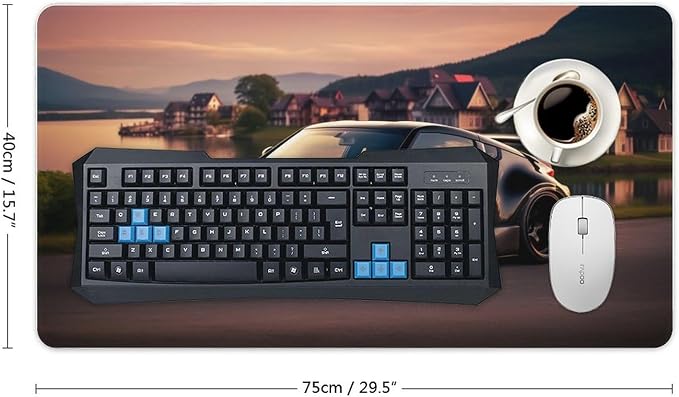 JDM Car Desk Mats on Top of Desks Pad Japanese Large Mouse Pads Gaming Cool 370z JDM Car Cool Japanese Big Mousepad for Desktop Keyboard Computer Mat 40X75cm