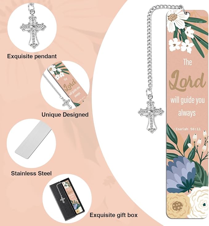 Christian Gifts Bible Bookmark, Religious Bible Verse Metal Bookmark, Inspirational Christian Bookmarks for Women, Her, Book Lovers, Friends, Coworker, Mother, Sister, Wife