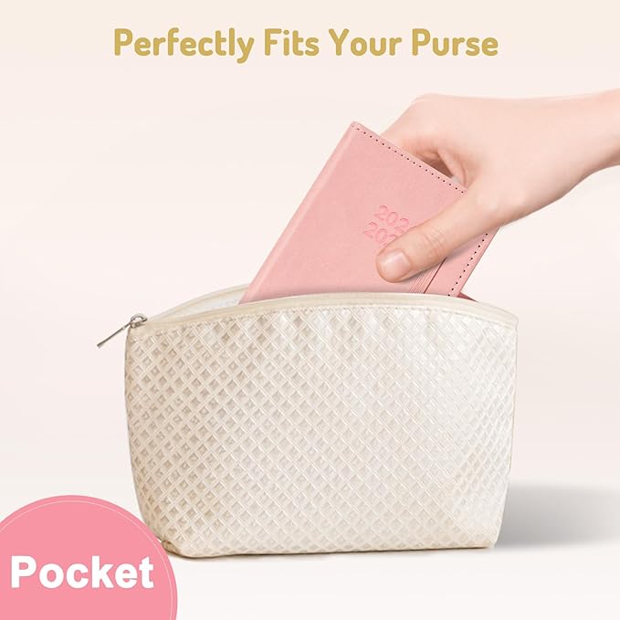 Forvencer Pocket Planner 2026-2027, Weekly Monthly Planners for Purse, 3.5" x 6", July 2026 - June 2027, Cute Small Daily Academic Calendar, Elastic Band, Hardcover Agenda for Women, Teacher