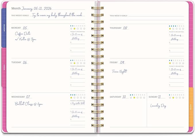 Orange Circle Studio Undated Tri-Tab Planner, Garden Renaissance