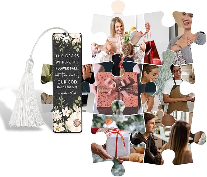Christian Eternal Word Bookmark, Inspirational Gift for Believers, Uplifting Gift for Spiritual Readers, Spiritual Bookish Present, Unique Floral & Scripture Design Bookmark, WCB58