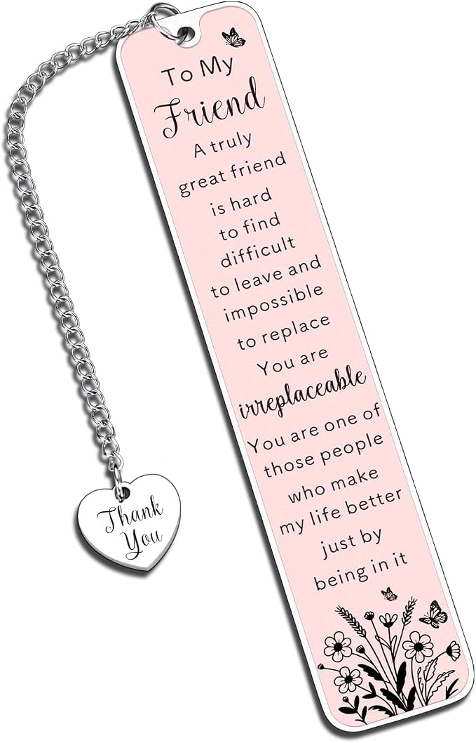 Friend Bookmark Gifts for Friends Women Galentines Day Gifts for Her Friendship Bestie Gift for Women Birthday Long Distance Friendship Gift for Bestfriend BFF Valentines Thoughtful Present for Female