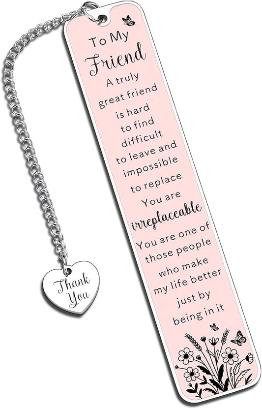Friend Bookmark Gifts for Friends Women Galentines Day Gifts for Her Friendship Bestie Gift for Women Birthday Long Distance Friendship Gift for Bestfriend BFF Valentines Thoughtful Present for Female