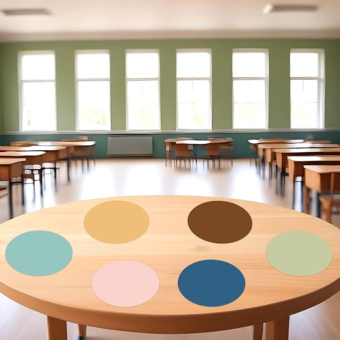JarThenaAMCS 12PCS 11'' Boho Large Dry Erase Dots Circles Spots Decals Colorful Waterproof Removable Marker Stickers for School Classroom Wall Whiteboard Teachers Teaching Students Supplies