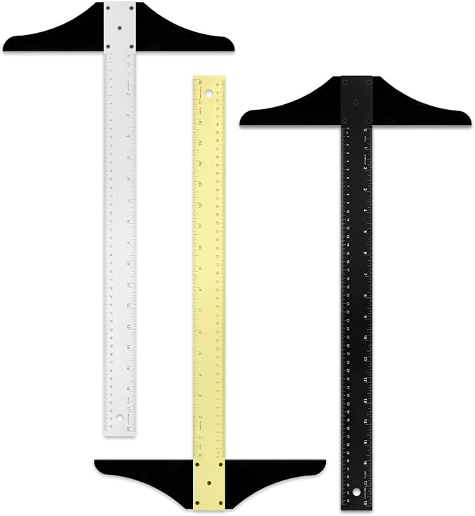 Alumicolor 18-inch Standard Aluminum T-Square for Art Framing & Drafting, Gold