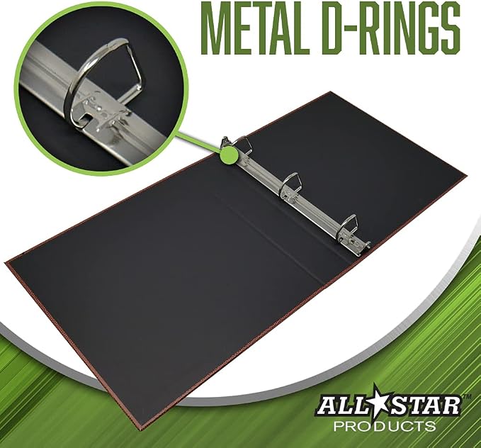 Football Card Binder with 50 Transparent Sleeves | Pigskinz Texture by All Star Products | Real Football Look & Feel | Patented 3-Ring Album for Trading Card Protection