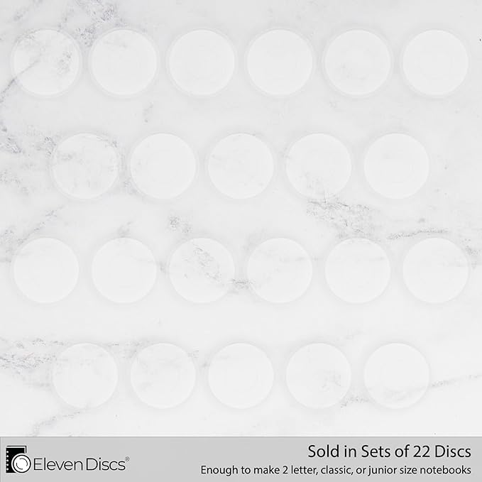 Eleven Discs 1½-Inch Transparent Discbound Expansion Discs for Custom Notebook and Planner for Circa - Exclusively Compatible, Not for Arc or TUL (Set of 22)