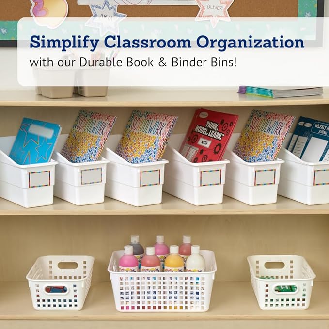 Really Good Stuff Durable Book & Binder Holders - 6 Pack - White