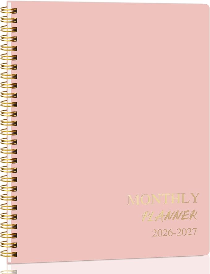 2026-2027 Monthly Planner - 2 Year Monthly Planner 2026-2027, Hard Cardboard Cover, Jan 2026 - Dec 2027, 7.5" x 10", 2 Year Calendar with 24 Month, Twin-wire Binding, Note Pages