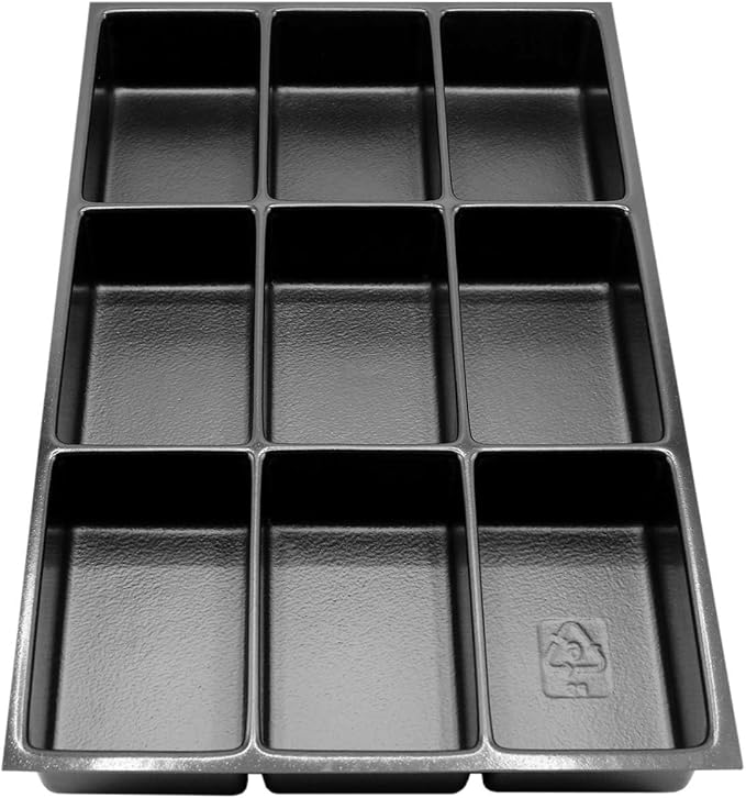 Bisley MultiDrawer Cabinet Insert Trays, 9-Section Insert, 2" Depth, Optimize your Cabinet Drawers