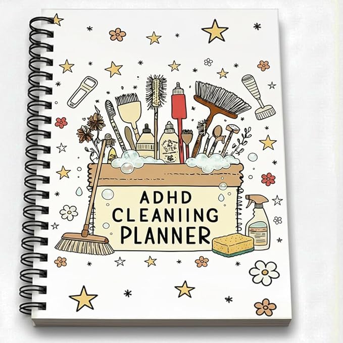 ADHD Cleaning and Organizing Planner – ADD Cleaning Planner for ADHD Cleaning Schedule, Household Daily Cleaning Schedule Planner for Adults Women