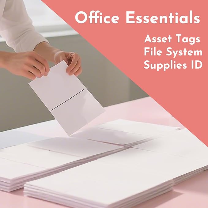 8.5"x5.5" Shipping Labels, Matte White Printable Labels, 80 Total (40 Sheets, 2-Up), Compatible with Laser & Inkjet Printers for Packaging & Mailing