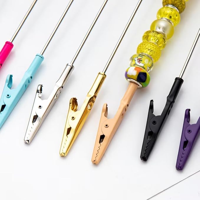 4Pcs Metal Wire Alligator Clip, Metal Note Clip, Long-Tailed Alligator Clamp Photo Holder Clip for Card, Memo Holders Desk Accessories and Workspace Organizers