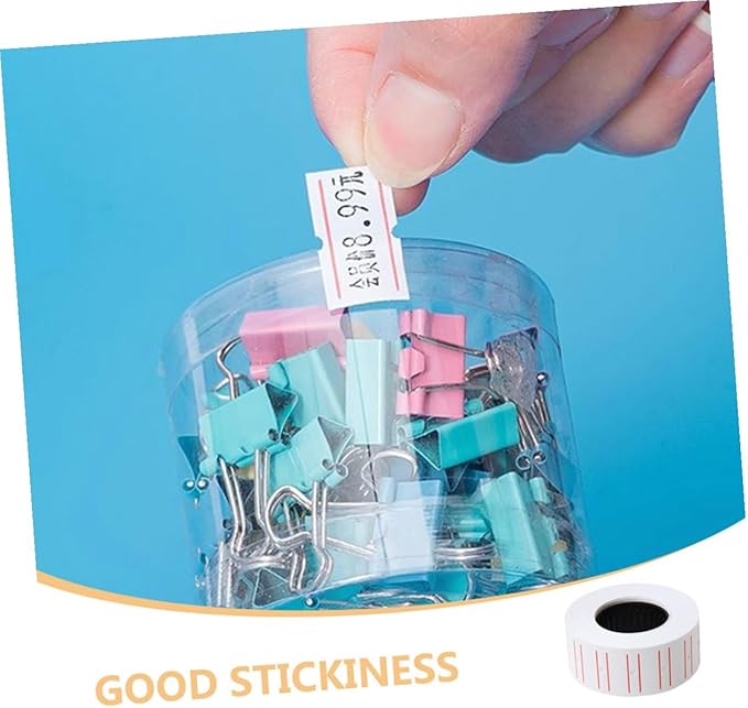 Pricing Labels Stickers for Price Guns, 10 Rolls with 4000 Removable White Adhesive Tags, Blank Pricing Tool for Retail Stores and Supermarket Price Marking