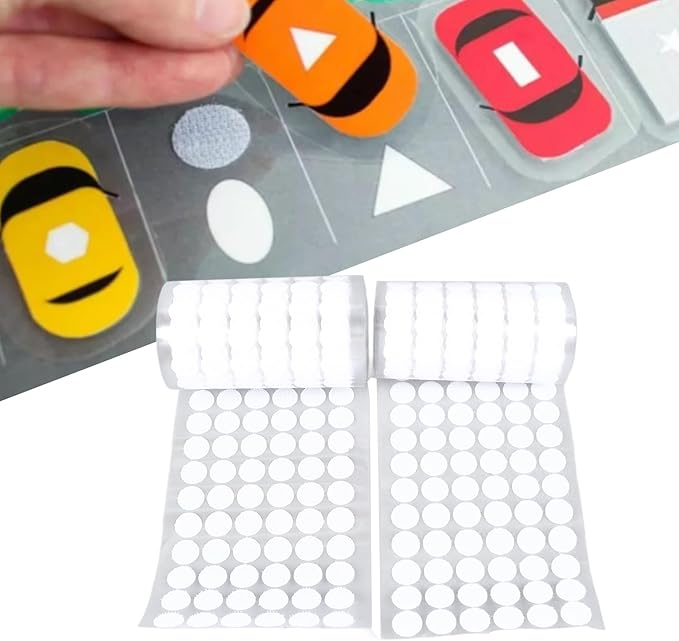 Strong Self Adhesive Dots Tapes, Circular Small Circle Dots Stickers, White with Fastener Round Tapes for Wall, Furniture, Fastener Round Tapes