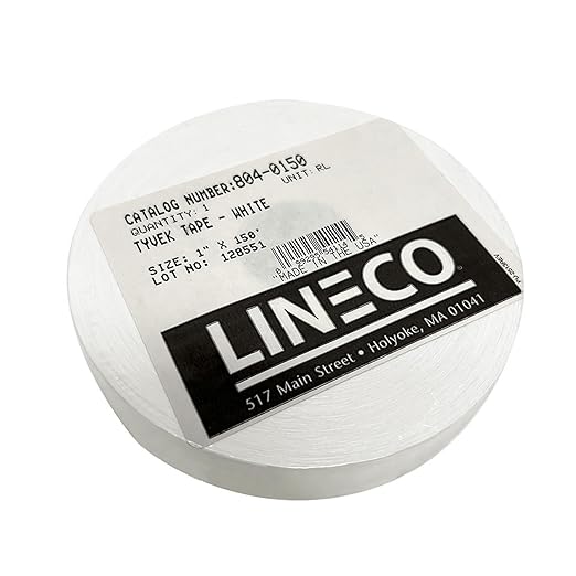 Lineco Tyvek Tape, 1" x 150 Ft, Used for Matting Binding and Repairs Prints Documents Letters Folders Books, Pressure Senstitve Adhesive Durability (2 Rolls)