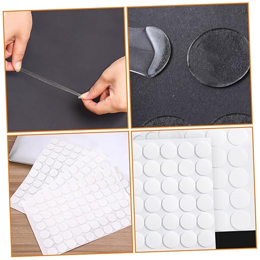 TEHAUX 14sheets Removable Double Sided Tape Stickers Material Easy Peel and Stick for Wall Decor Office Home