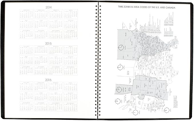 At-A-Glance 8.88 x 11 Inches Wirebound Monthly Planner for 2015, Black (7026005)