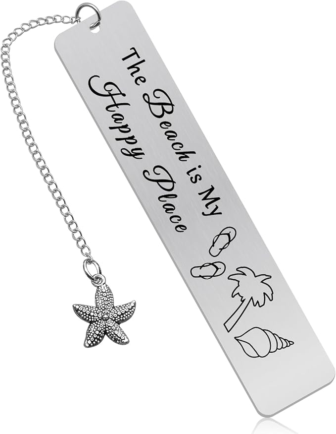 Vadaka Beach Lover Gift Bookmark Beach Gifts for Women Girls Beach Theme Bookmark Gift Vacation Gift Summer Beach Gift for Beach Lover Graduation Gift for Sister Friends Teens Boys Student