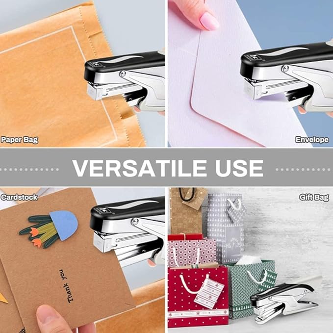 Creative Stapler Plier Stapler Heavy Duty Hand Held Stapler, 25 Sheets Capacity Desktop Office Stapler Manual Paper Stapler for Office Home Stapler for Gifts Stapler (Color : Stapler+Staples