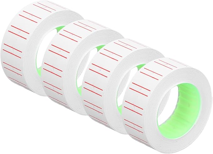 30 Rolls 15000 Pieces Price Label Stickers Single Row Tag Paper for MX5500 Labeler 21x12mm