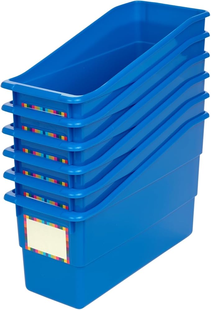 Really Good Stuff Durable Book & Binder Holders - 6 Pack - Blue