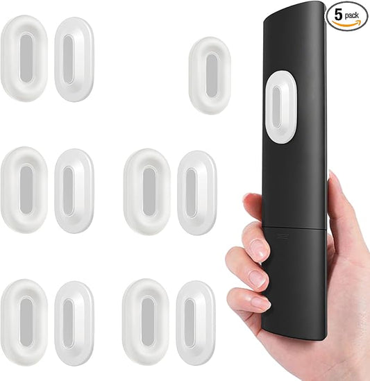 Freewindo Magnetic Remote Control Holder Wall Mount, 5 Pack TV Remote Holder Wall Mount, Silicone Remote Organizer Magnetic Remote Holder for Bed, TV, Ceiling Fan and Air Conditioner (White)