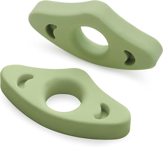 Book Page Holder, Silicone Book Thumb Page Holders for Reading Hands Free, Book Lovers Gifts & Book Accessories, 2 Pack (Small Size, Green)