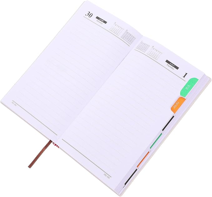 Alipis Weekly Monthly Planner Calendar Notebook for Men and Women Paper Cover Daily Appointment Organizer for Office Home School Red
