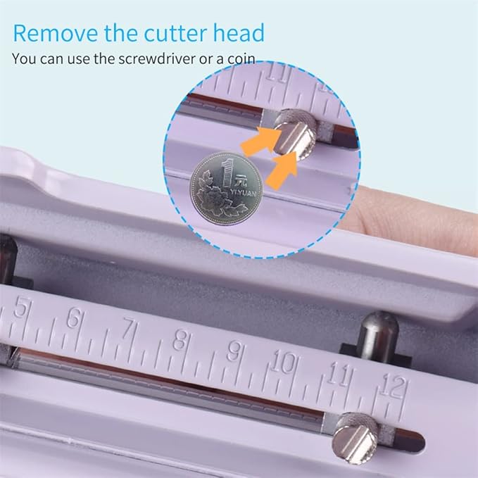 Adjustable Desktop Metal 4 Hole Hole Punch 10 Sheet Capacity Paper Hole Punch with Waste Collector(E)