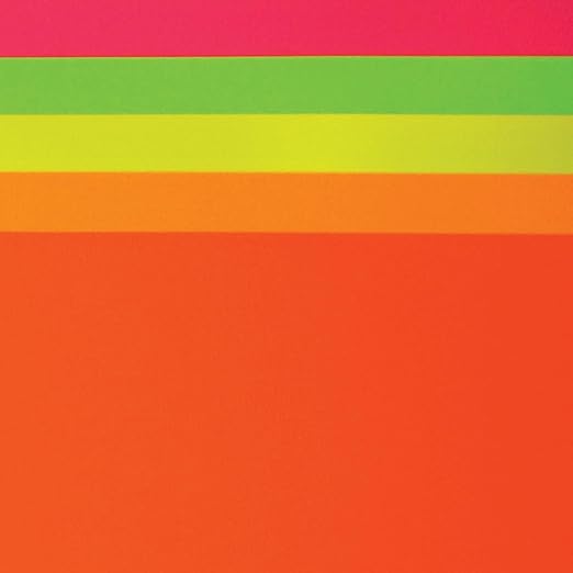 UCreate Neon Poster Board, 5 Assorted Colors, Neon, 11" x 14", 5 Sheets (Pack of 2)