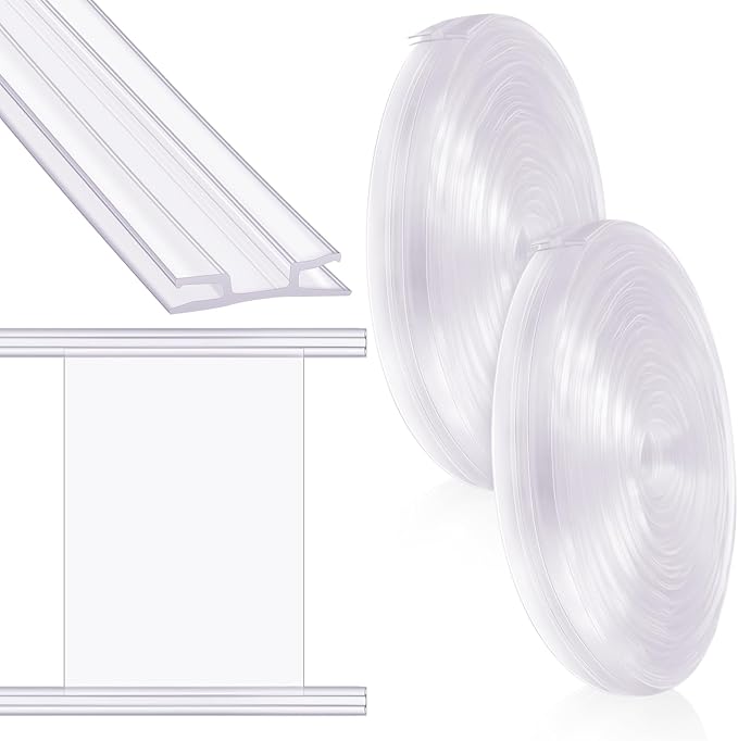 Frienda 2 Set 75 Feet Foldable Plastic Track for Flexible Plastic Letters Soft Letter Board Track for Letters Poster (Clear)