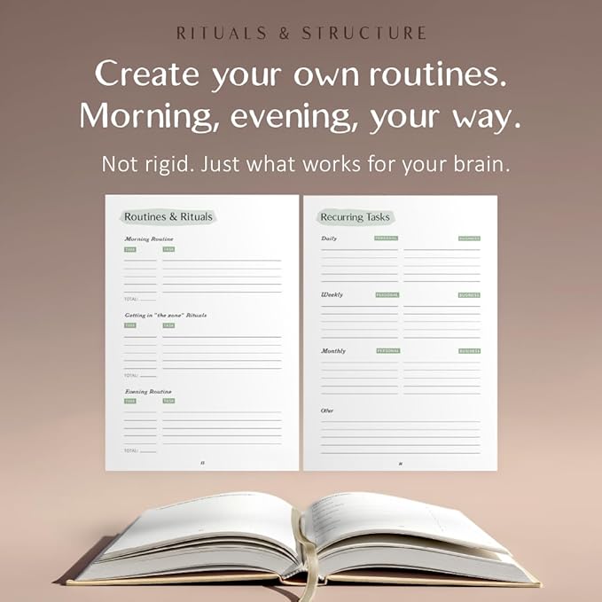 The ADHD Planner for Adults - Undated Daily & Weekly ADHD Journal for Disorganized People, 90 Days - Habit Tracker, Record Emotions & Mood - Academic Goals - Structure & Focus for Adults Brains