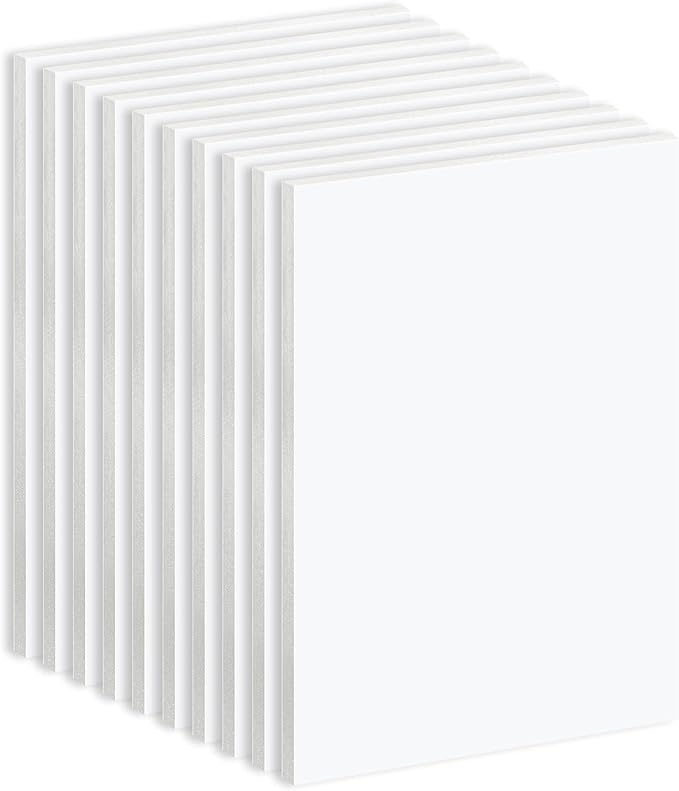 Golden State Art, 10 Pack White Foam Board 5X7 Inch, 3/16'' Thick, Acid Free Foma Core Poster Board for Mounting, Crafts, Art, Presentation