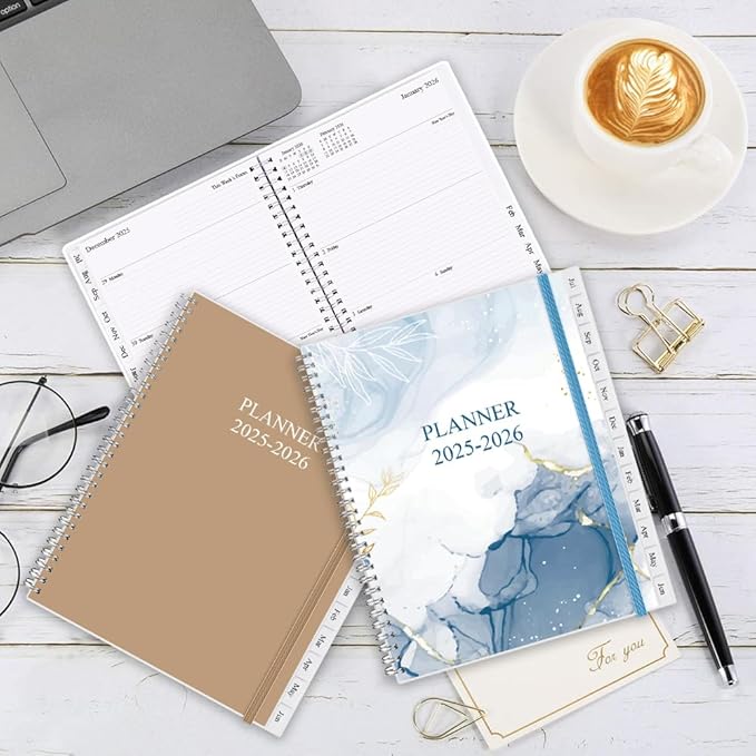 2025-2026 Planner - Planner 2025-2026 from July 2025 - June 2026, Monthly and Weekly Calender with 12 Tabs, 8.5" x 11", Brown